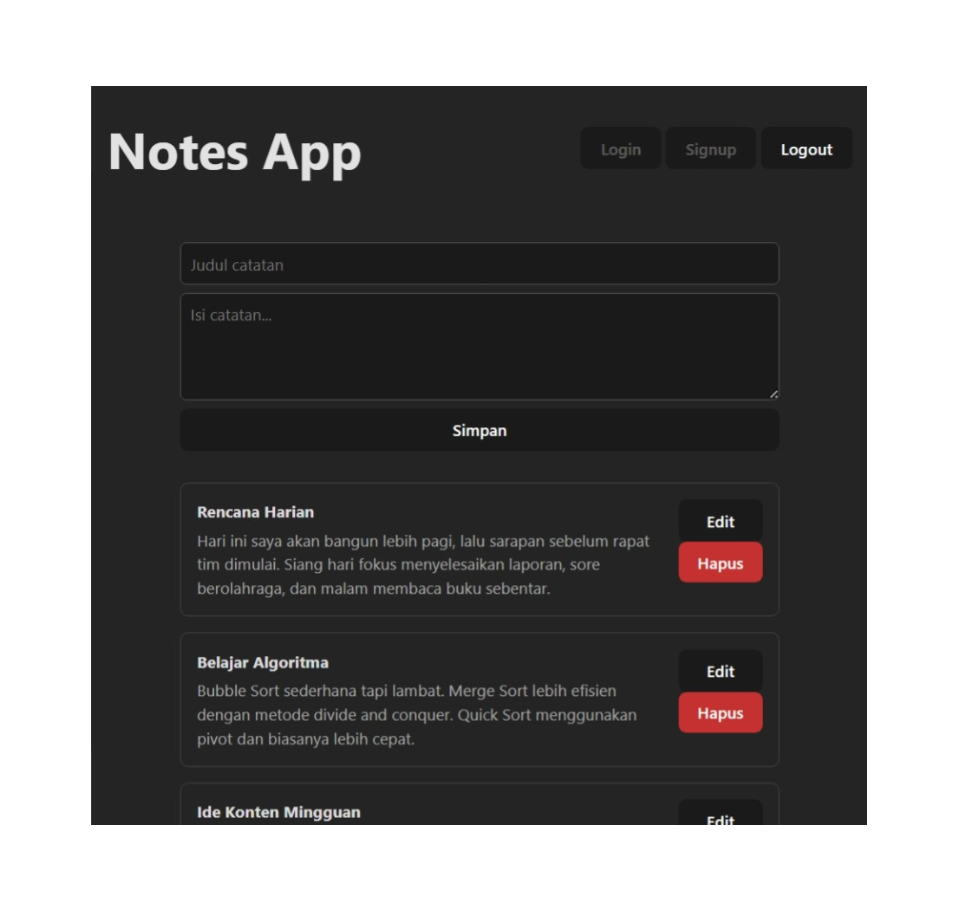 Notes App Serverless PostgreSQL Login